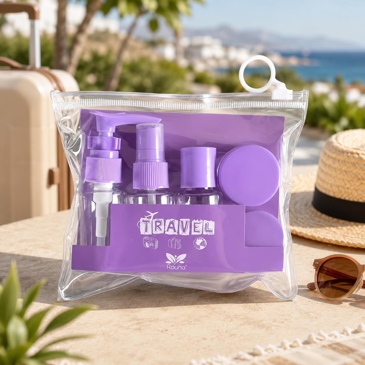 6Pcs Travel Bottle Set with Storage Case, Refillable Toiletry Containers