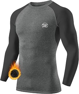 MEETWEE Men's Thermal Shirt, Long Sleeve Compression Shirt Underwear Sport Baselayer Running Fitness