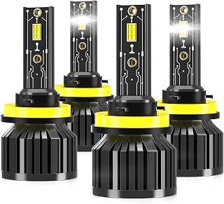 LED Headlight Bulbs Fit For Nissan Altima 2007-2018 Light Bulbs,H11 High Low Beam Headlamp Lights,Plug N Play,Super Bright 6000K White Light Bulbs,Pack of 4