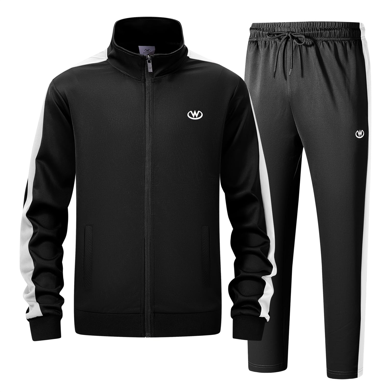 ANOTWENER Men's Tracksuit Jogging Suit Set Sports Suit with Jacket Trousers