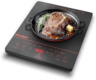 Single Burner Electric Cooktop 1800W 110V Plug in, Orange