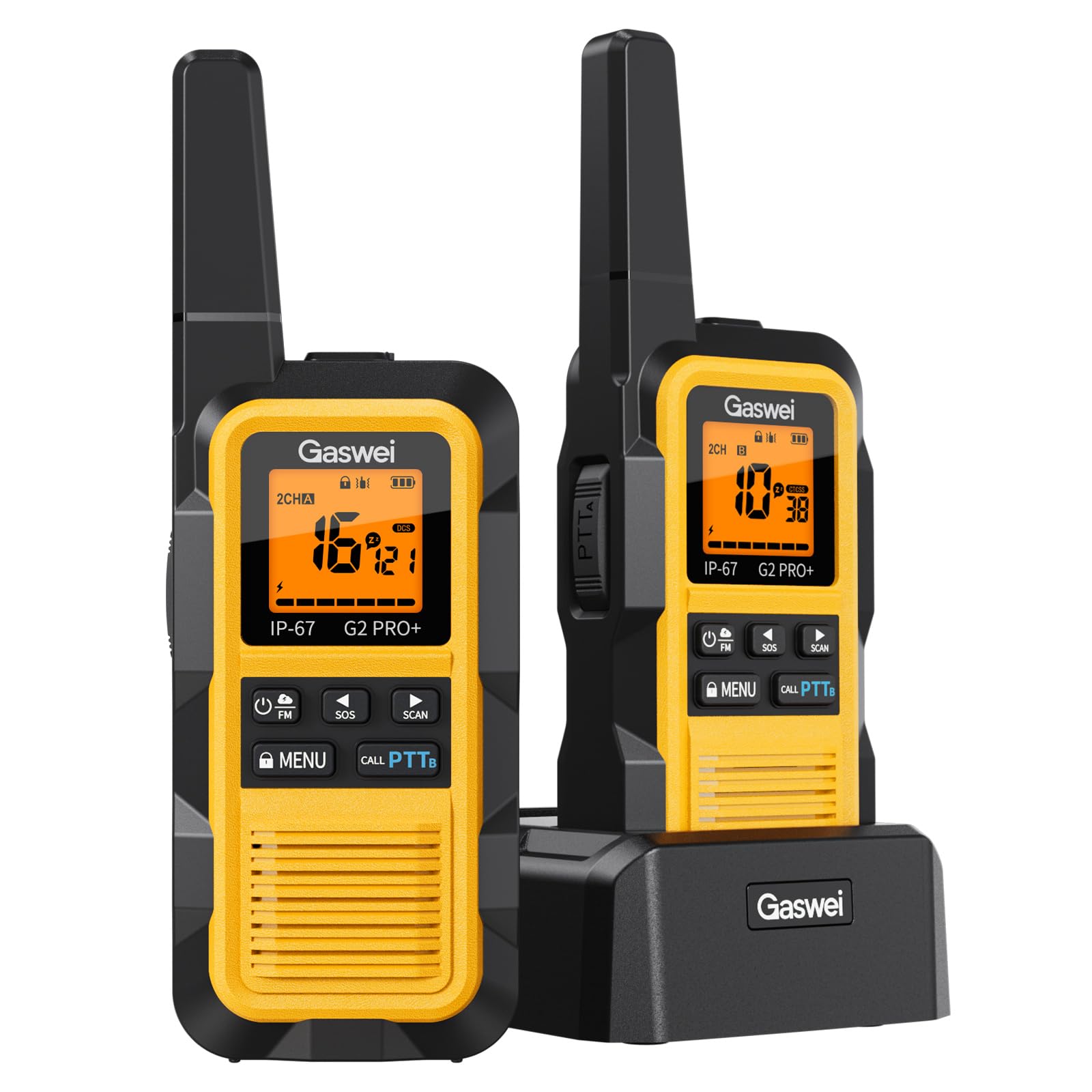 Gaswei G2Pro+ IP67 Waterproof Walkie Talkies for Adults– Floats,Long Range | PMR