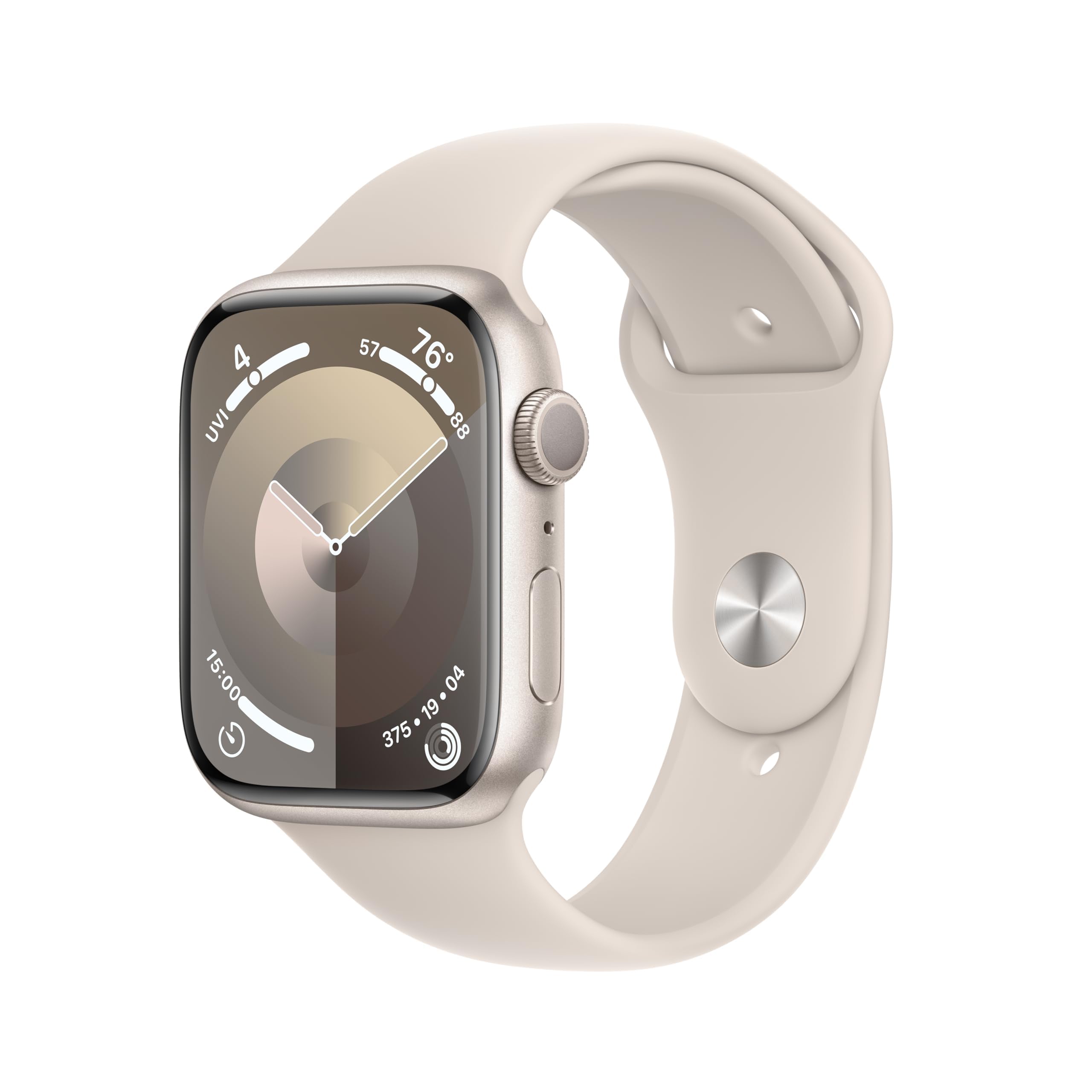 Apple Watch Series 9 [GPS , 45mm] - Starlight Aluminum Case with Starlight Sport