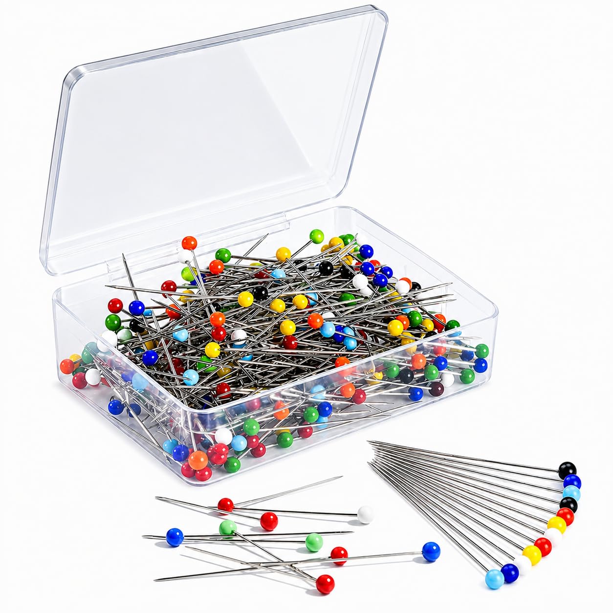 MINTHE 100PCS Sewing Pins for Fabric, Straight Pins Sewing with Pearlized Colore