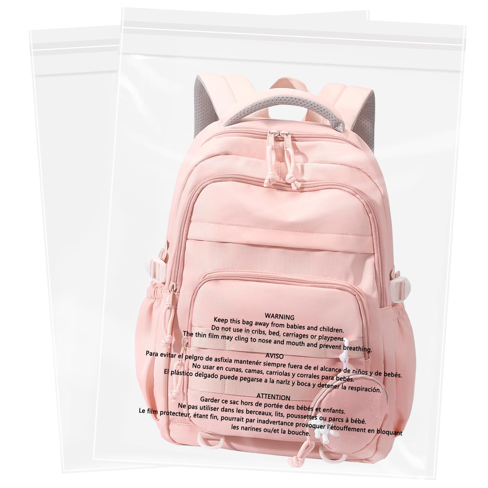 WEPOLY - 14" x 20" (100 Count) Clear Poly Bags with Suffocation Warning | Clear 