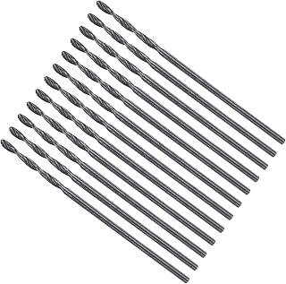 METALLIXITY Drill Bit (0.8mm) 4241 High-Speed Steel for Wood 12Pcs | Straight Shank Nitriding Black 118° for Wood Plastic Iron Copper Aluminum Low Soft Metal
