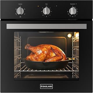 GASLAND 24 Inch Built-in Electric Oven, 2.79 Cu.ft, 2200W, ETL Certified | 5 Cooking Modes, Knob Control, Removable Triple-Layer Glass Door, Built-in Oven for Kitchen, Black