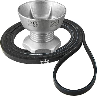 Seentech 341241 Dryer Drum Belt & 8066184 Motor Pulley Kit