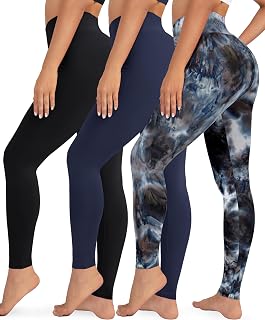 VALANDY Creamlush 3 Pack Leggings for Women High Waisted Tummy Control Soft Yoga Pants(S-5XL)