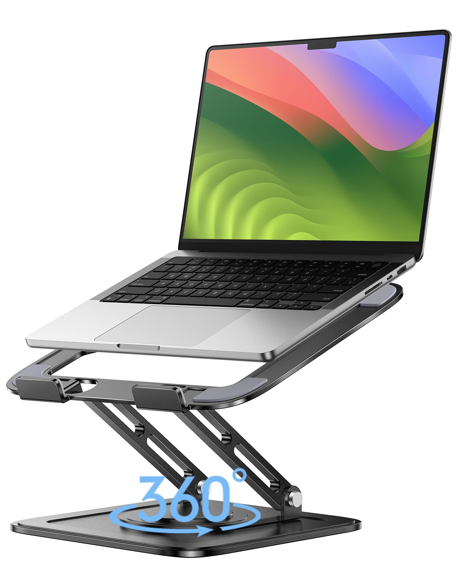 LOXP Adjustable Laptop Stand, Computer Stand with 360 Rotating Base | Ergonomic 