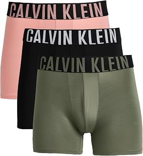 Calvin Klein Cotton Stretch 3 Pack Low Rise Trunk, Tangerine/Black/Regatta