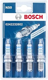 Bosch Spark Plugs Super 4 0242232802 (N50), Set of 4 | For a Reliable Gasoline Engine Start and Long Service - with Robust Design