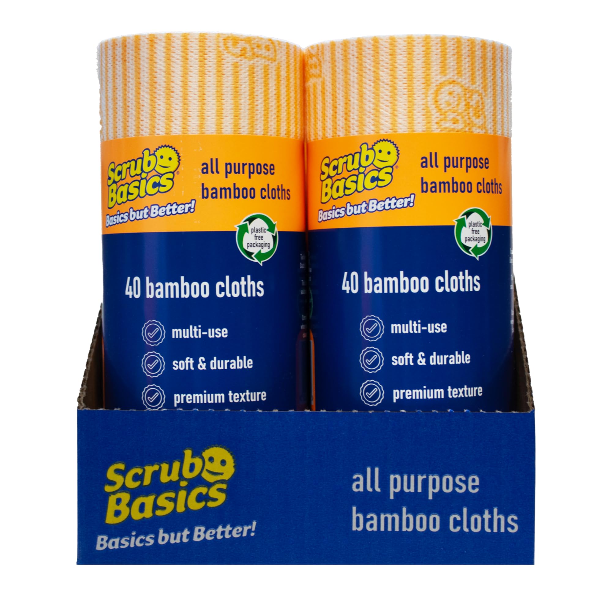 Scrub Daddy Scrub Basics All Purpose Bamboo Cloths, 6 Rolls