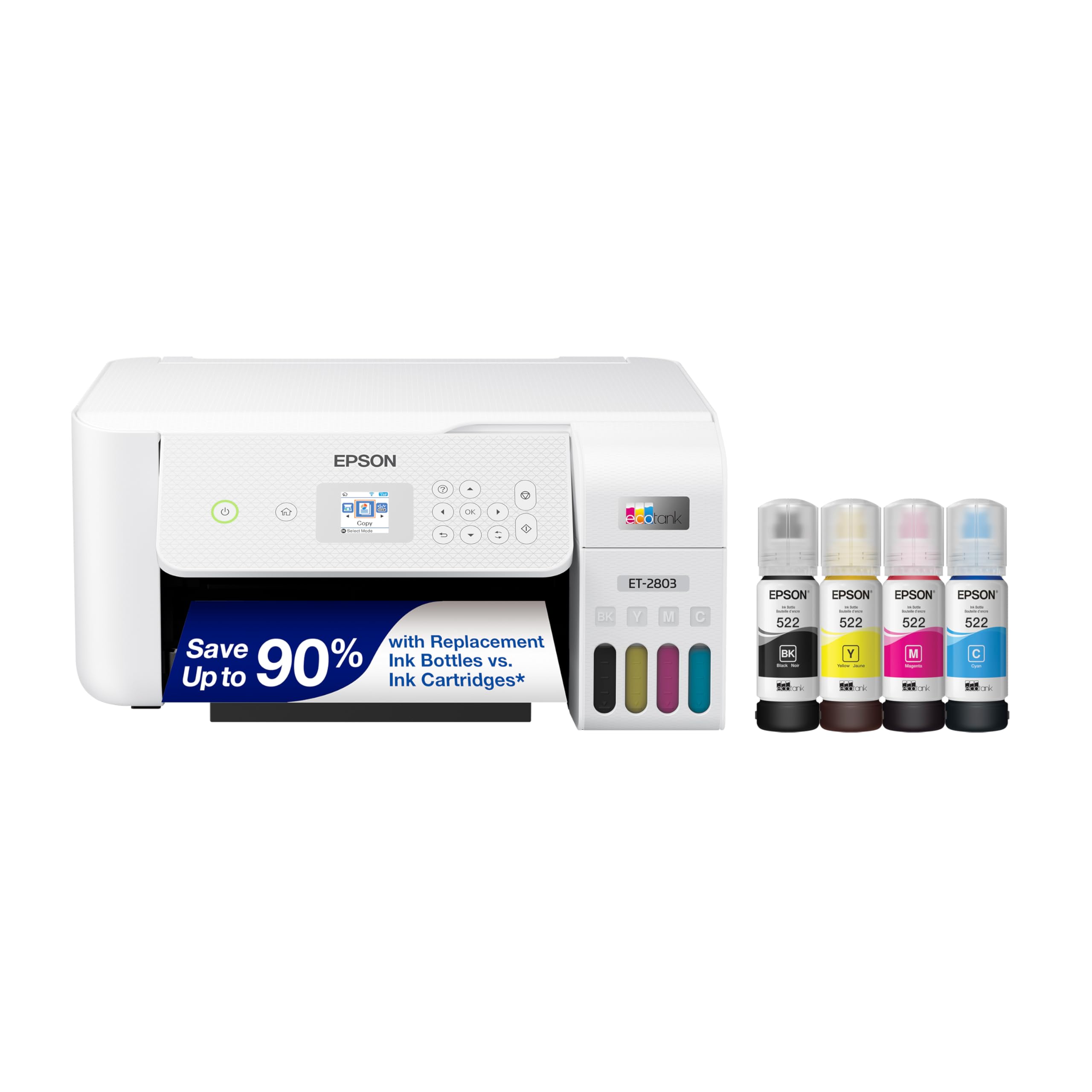 Epson EcoTank ET-2803 Wireless Color All-in-One Supertank Printer | Cartridge-fr