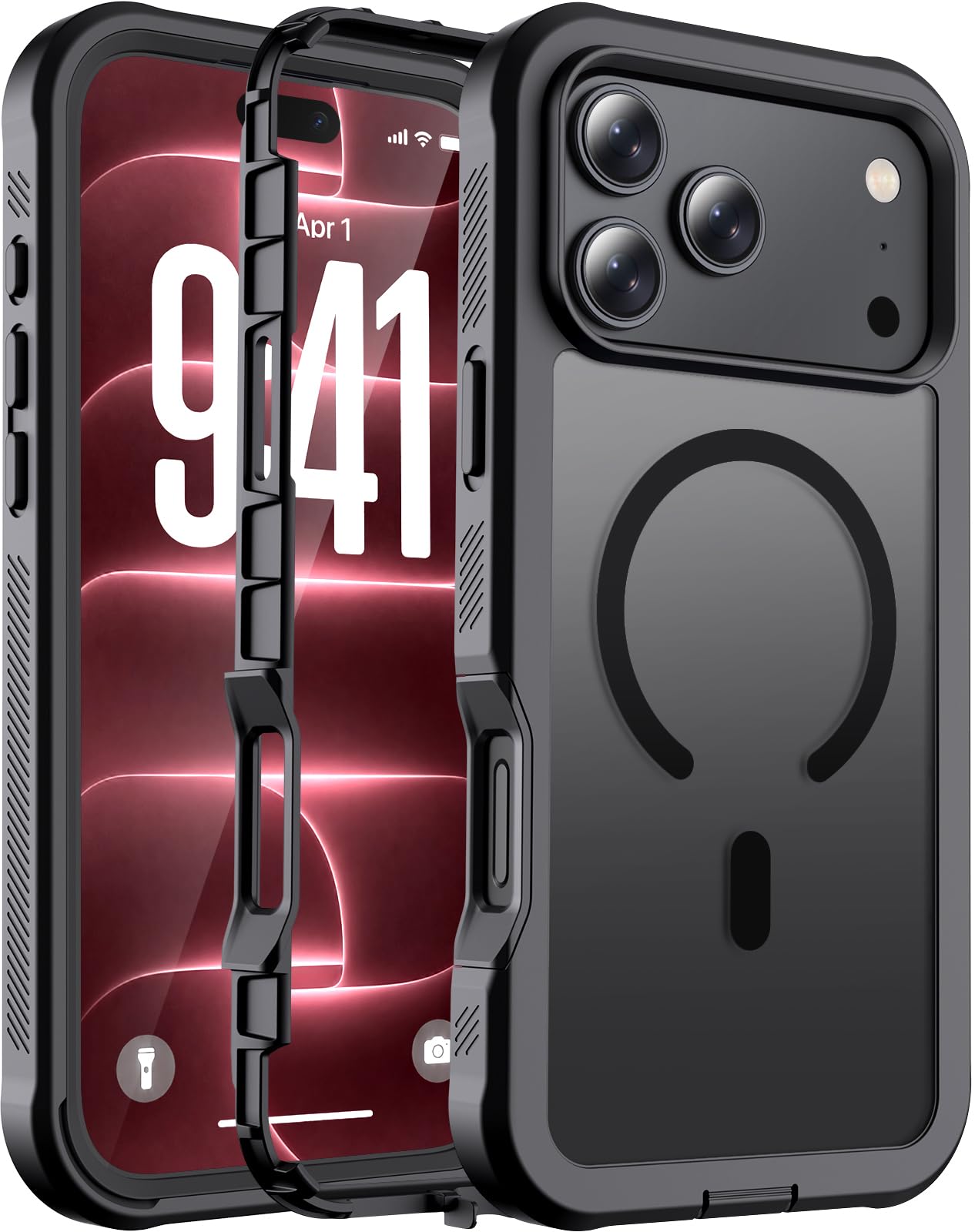 jaroco Magnetic for iPhone 18 Pro Max Case/iPhone 17 Pro Max Case Black | Compat