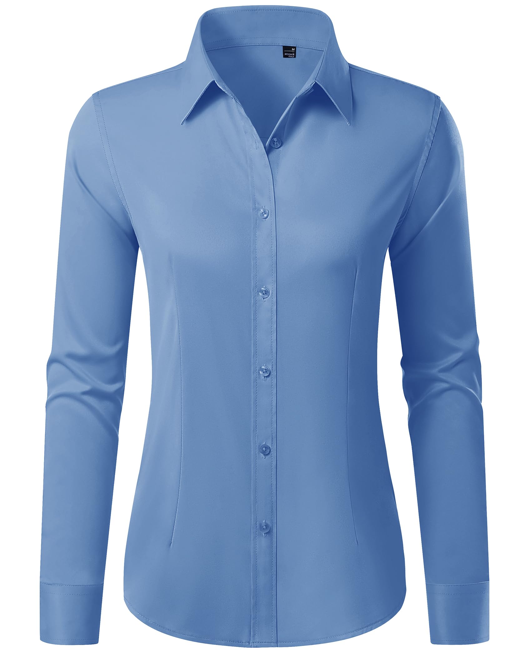 Button Down Shirts for Women Wrinkle Free Dress Shirt Classic Fit Long Sleeve Ca
