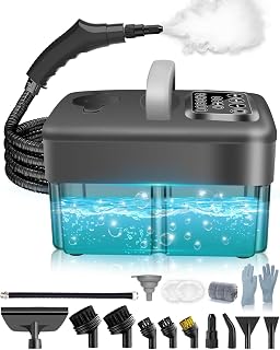Mecmic Steam Cleaner for Home - 1600ML Water Tank 15s Heat-Up Portable Steamer for Cleaning, 6 Level Adjustable, 2500W, 45PSI, 250°F Steam, Handheld Steam Cleaner for Car Detailing, Grease, Tile,Grout