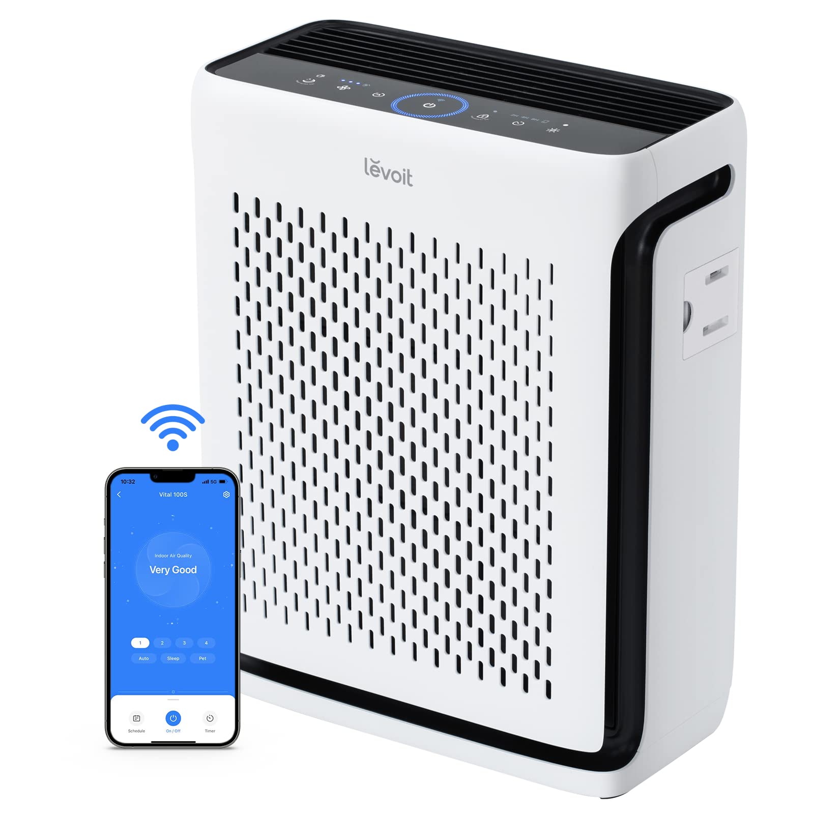 LEVOIT Air Purifier for Home Pets Bedroom Dorm Room Washable Pre-Filter | Quiet 