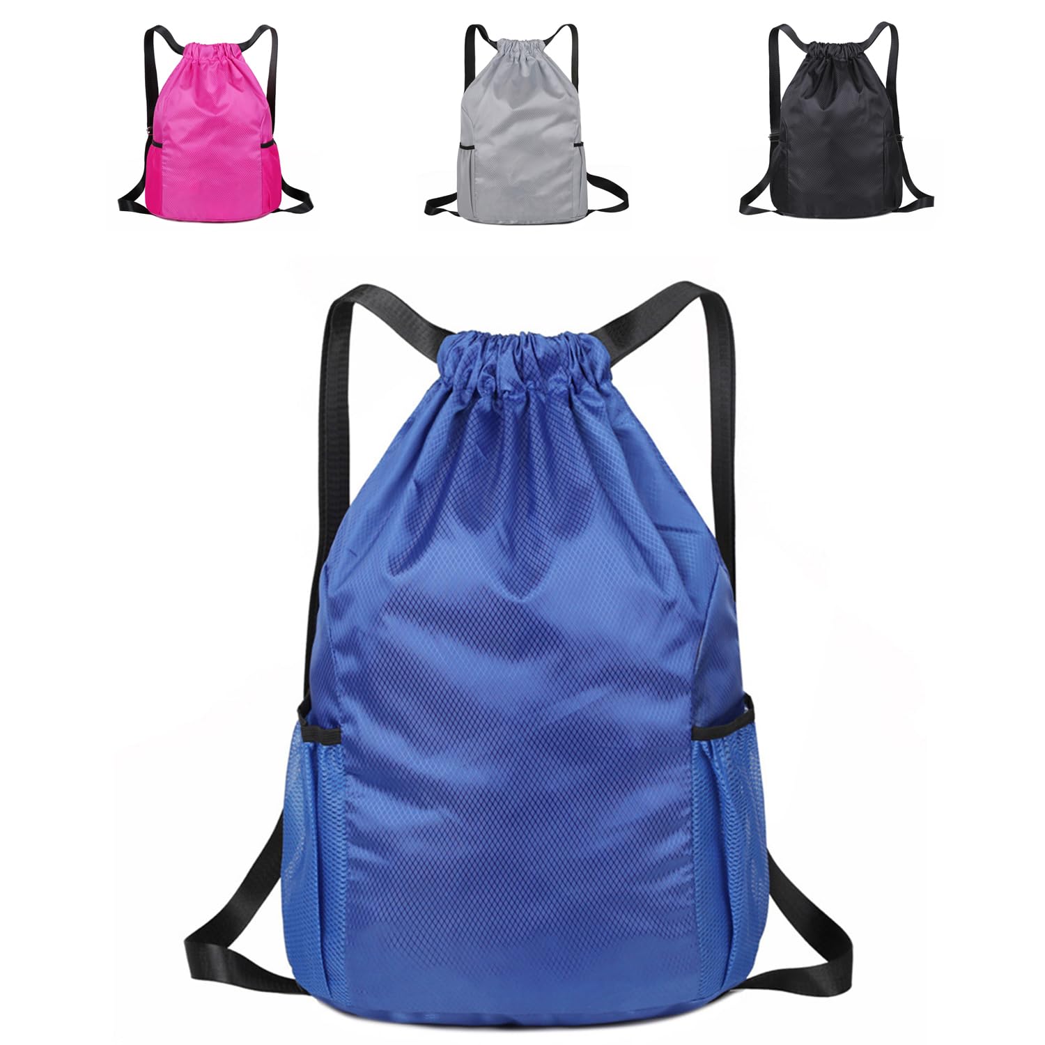 Drawstring Bag Waterproof Swim PE Bag Unisex Large Drawstring Gym Bag Oxford Fab