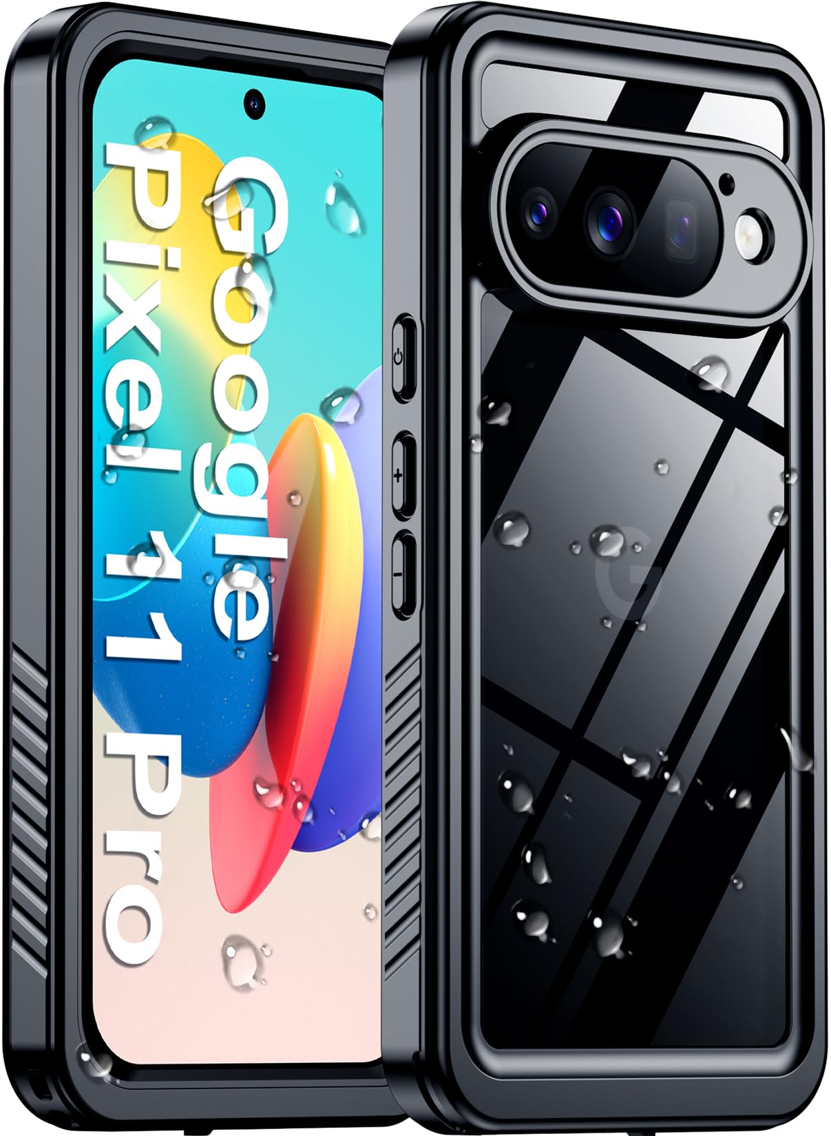 Temdan Designed for Google Pixel 11 Pro Case Waterproof, Built-in Screen & Camer