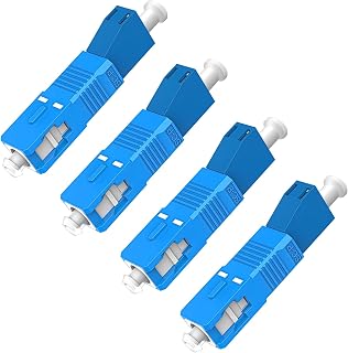 Duttek SC to LC Adapter-Single Mode 4 Pack, 9/125um SC/UPC Male to LC/UPC Female Optical Fiber Adapter Connector for Optical Power Meter, Visual Fault Locator, Digital Communication