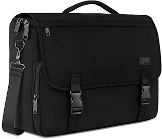MATEIN Messenger Bag for Men, School Bag Men's Laptop Briefcases for Work | Laptop Bag 15.6 inch, Men Shoulder Bag Lightweight Computer Bag Water-resistant Crossbody Satchel for Office & College, Black