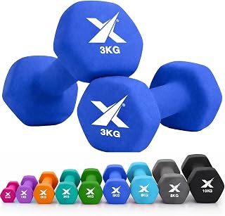 XN8 Neoprene Dumbbells Pair 0.5kg–10kg Non-Slip Hand Weights for Home Gym