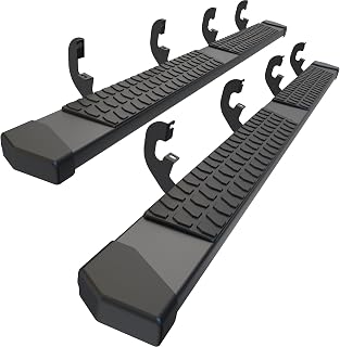 AutoBull Crew Cab Running Boards Side Steps Compatible with 2019-2026 Chevy Silverado &amp; GMC Sierra 1500 (Excl 2019 Ld/Lt), 2020-2026 2500 HD 3500 HD, Black Textured Aluminum Nerf Bars