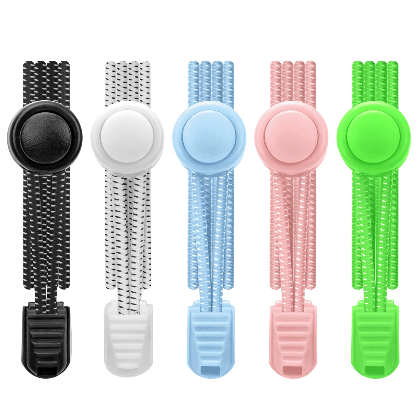 AIXMEET 5 Pairs of Elastic Shoelaces Without Tying 100 cm Sports Shoelaces with 