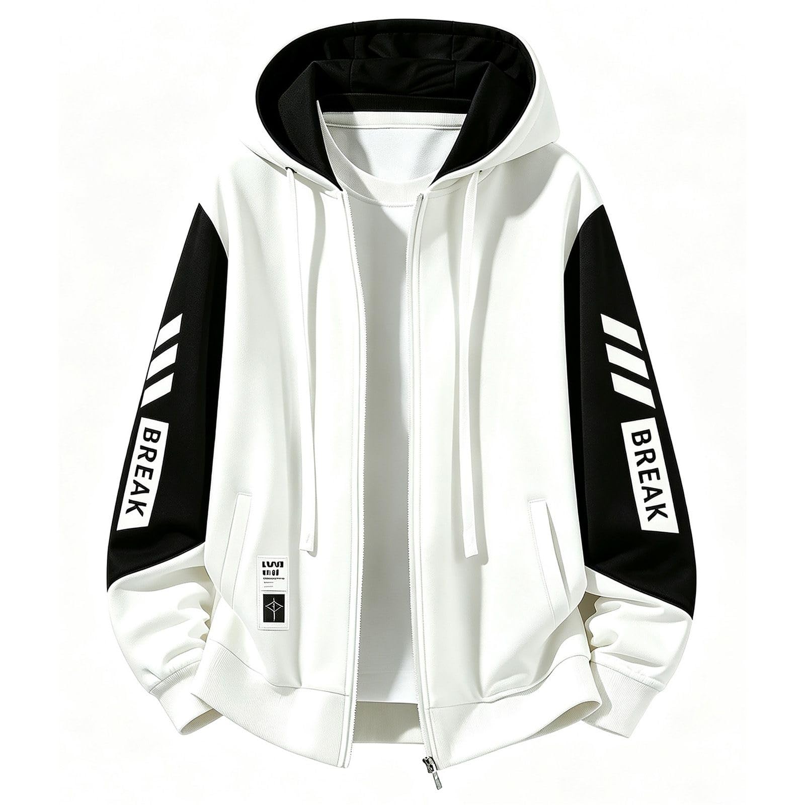 FJLTDCP Men's Hoodie, Autumn and Winter, Long Sleeve, Loose, Zip-up Hooded, Styl