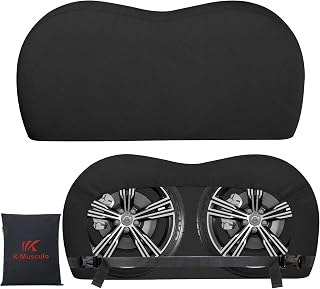 K-Musculo RV Tire Covers, Dual Axle Wheel Cover PVC Heavy-Duty Vinyl, 2 Pack RV Wheel Cover Fits 27"-29" Dia Tires, Suitable for, RV, Truck, Trailer, Universal for All Seasons.(Black)