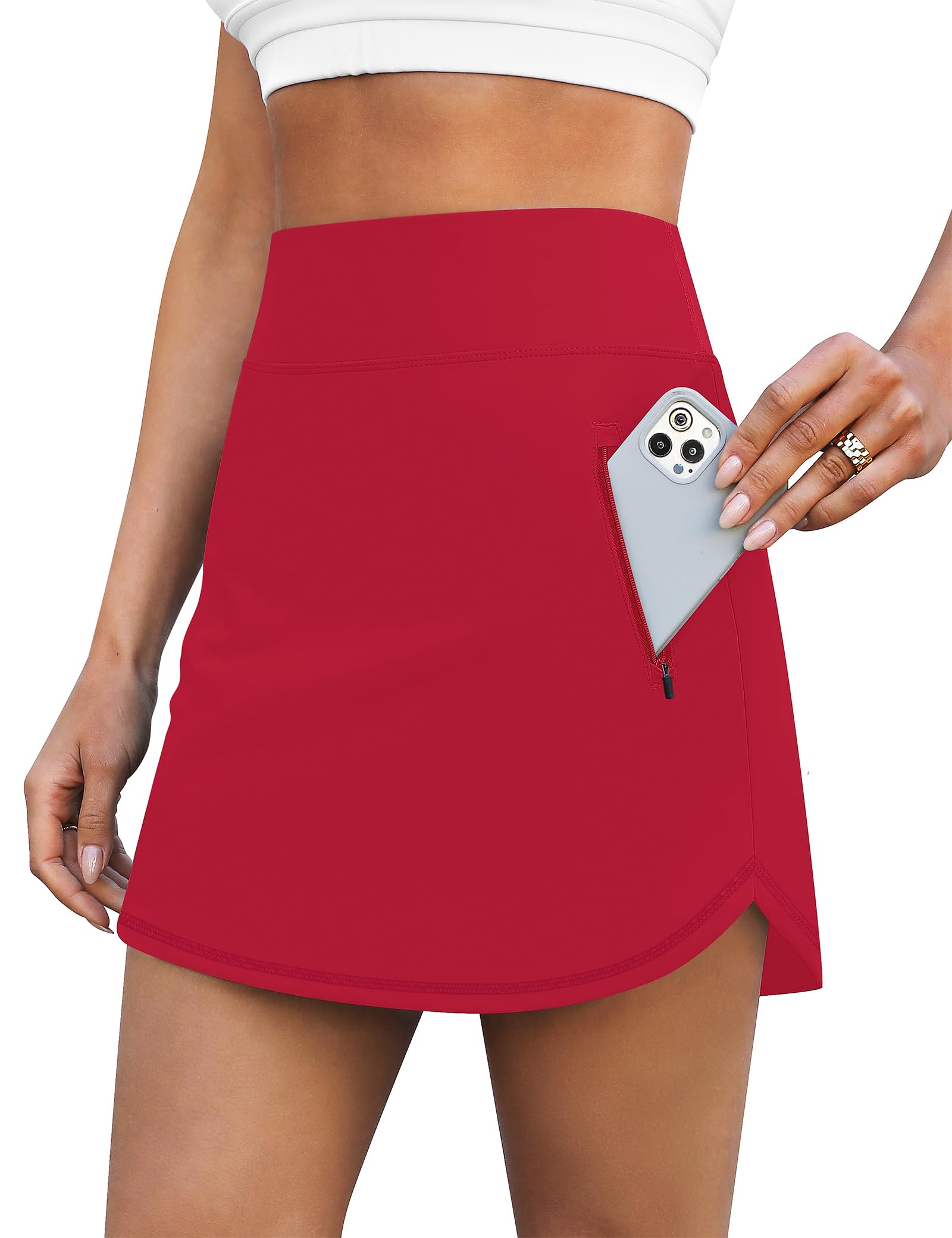 LouKeith Golf Skirts for Women Tennis Skirt with Zipper Pockets High Waisted Run