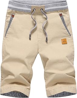 HCSS Men's Bermudas Shorts Cotton Summer Shorts with Pockets