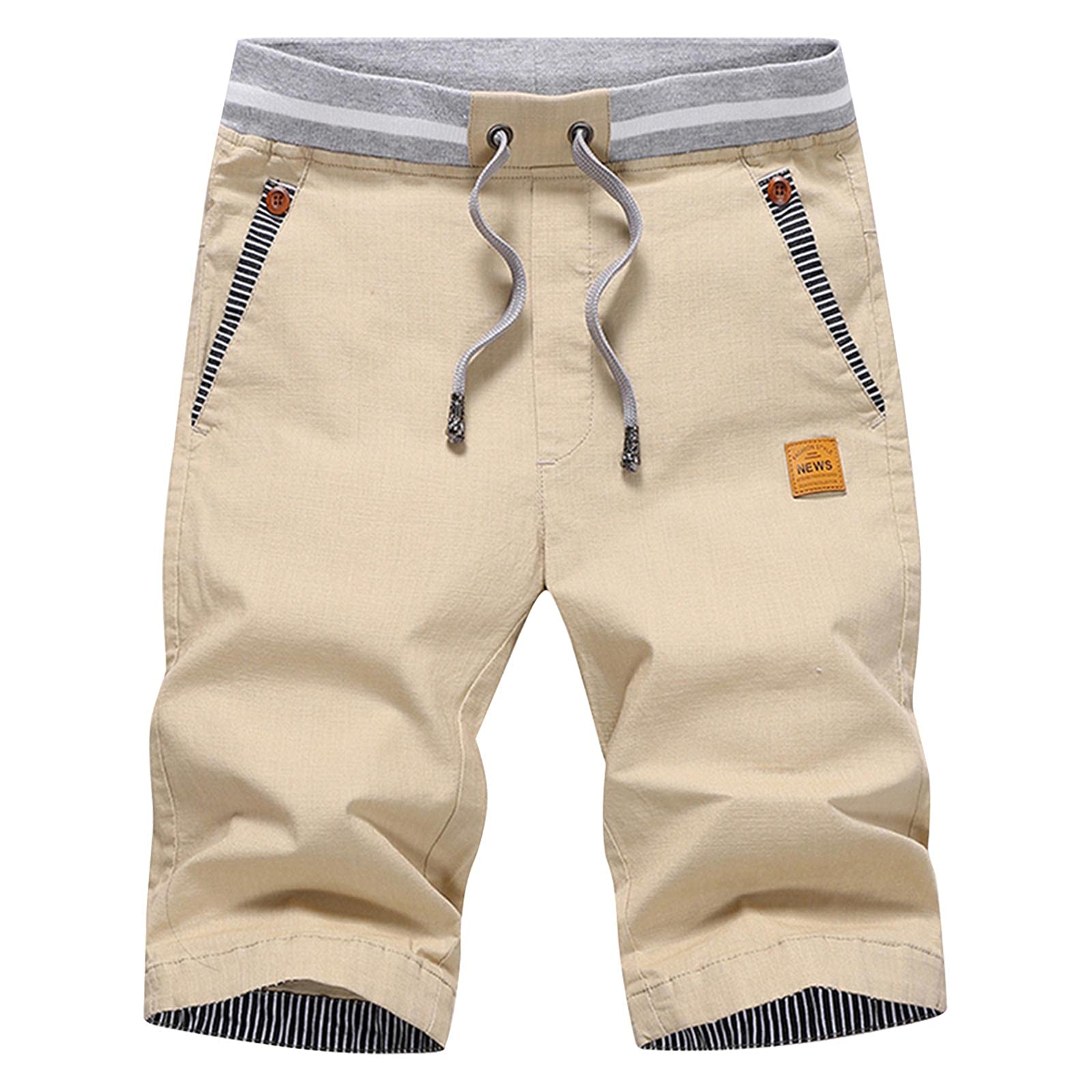 HCSS Men's Bermudas Shorts Cotton Summer Shorts with Pockets