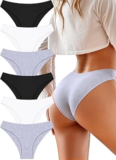 Cotton Underwear Womens Sexy Cheeky Bikini Panties Lingerie Outfits 6 pack