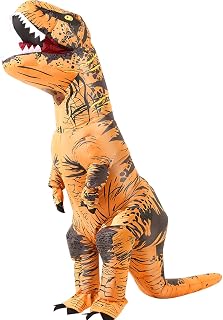 miwhse 8 Colour Halloween Inflatable Dinosaur Costume Adult Fancy Dinosaur Suit Blow up Trex Costume
