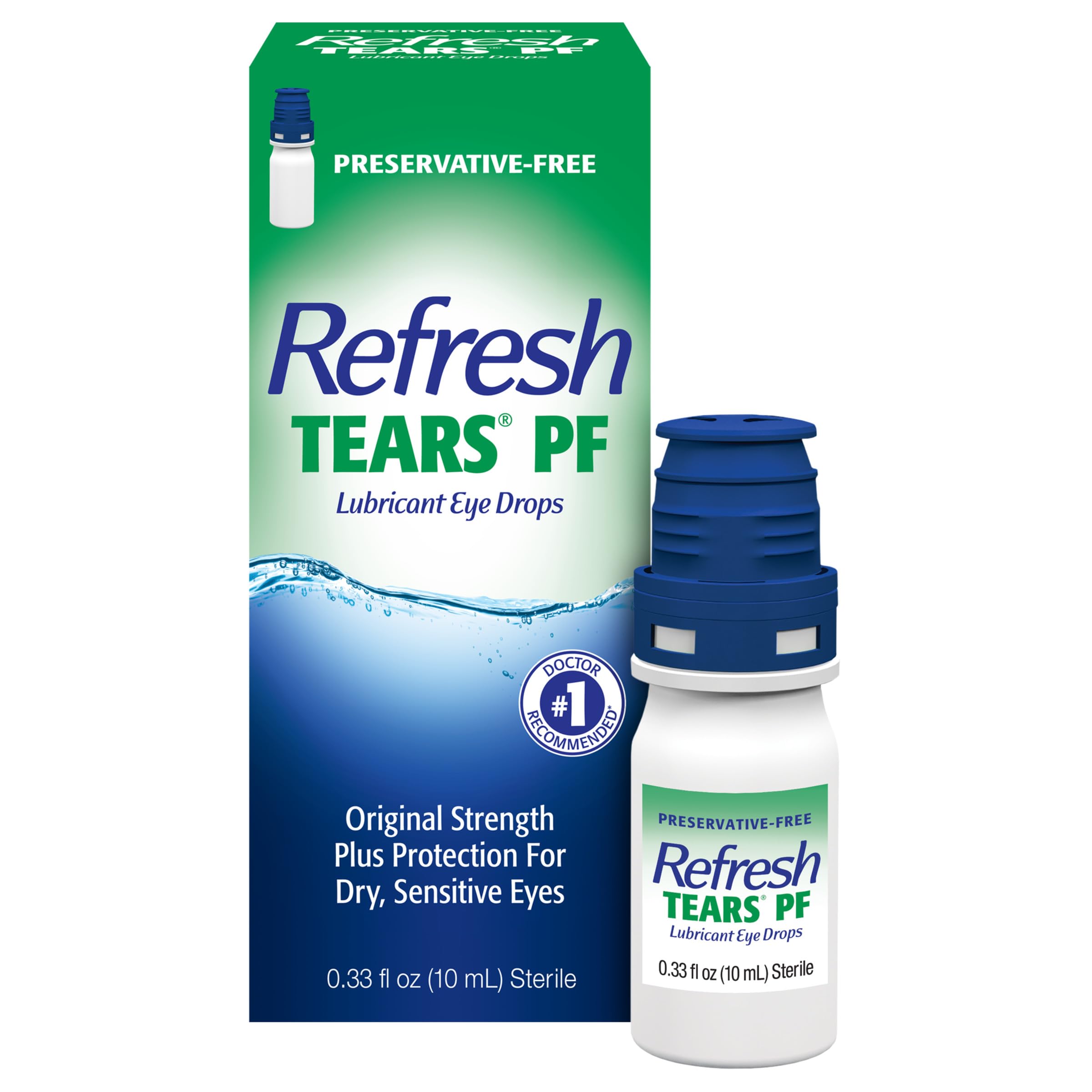 REFRESH TEARS PF Preservative-Free Artificial Tears Lubricant Eye Drops, 0.33 fl