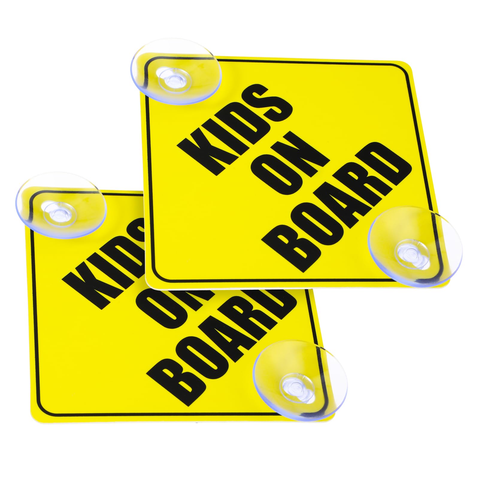 GEEHUA Kids on Board Car Safety Signs 2 PCS 5"x5" Warning Car Sign Stickers | Re