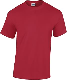 [Gildan] (ギルダン) キッズ・子供・ジュニアサイズ ヘビーコットン 半袖 Tシャツ (XS) (カーディナル)
