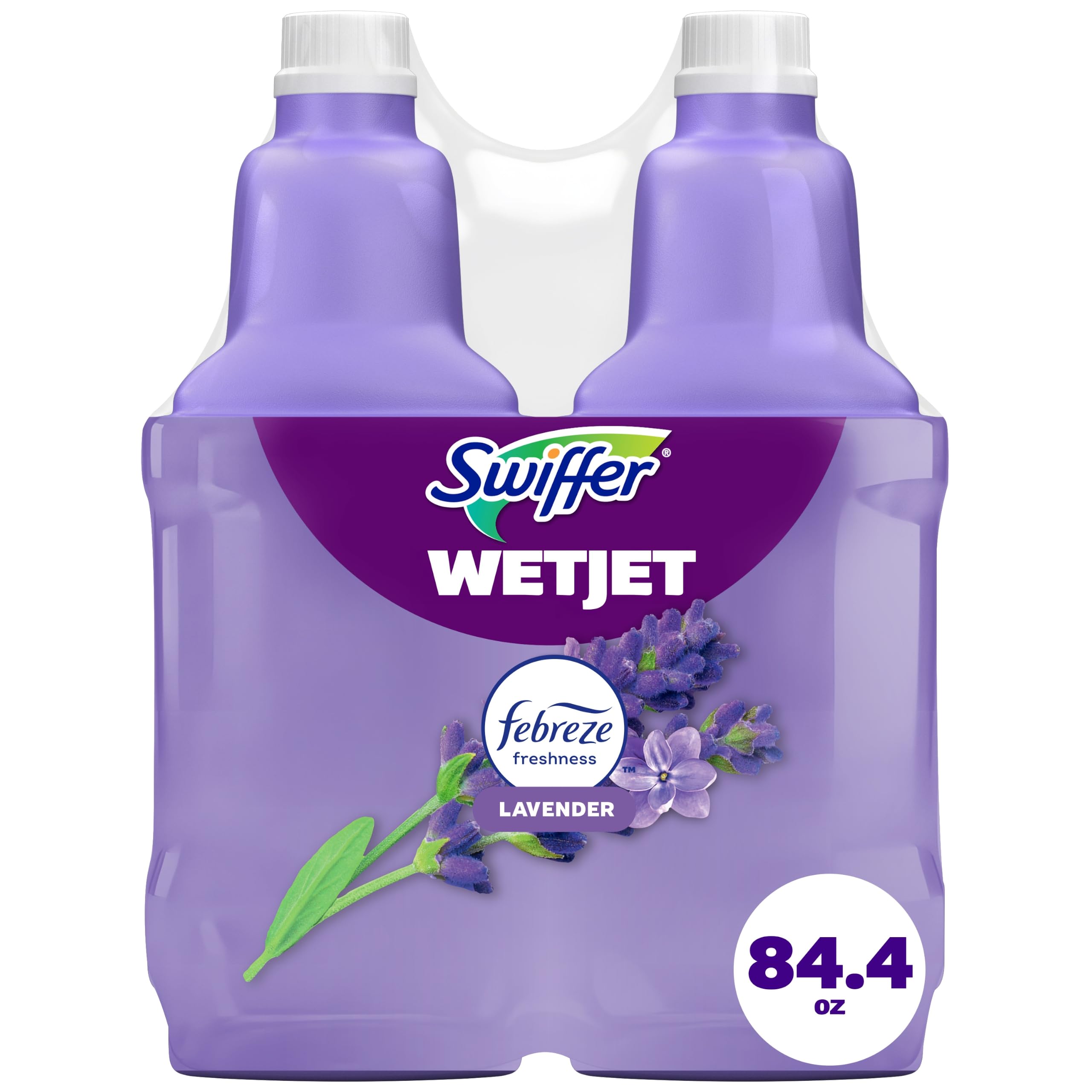 Swiffer WetJet Multi-Purpose Floor Cleaner Solution with Febreze Refill, Hardwoo