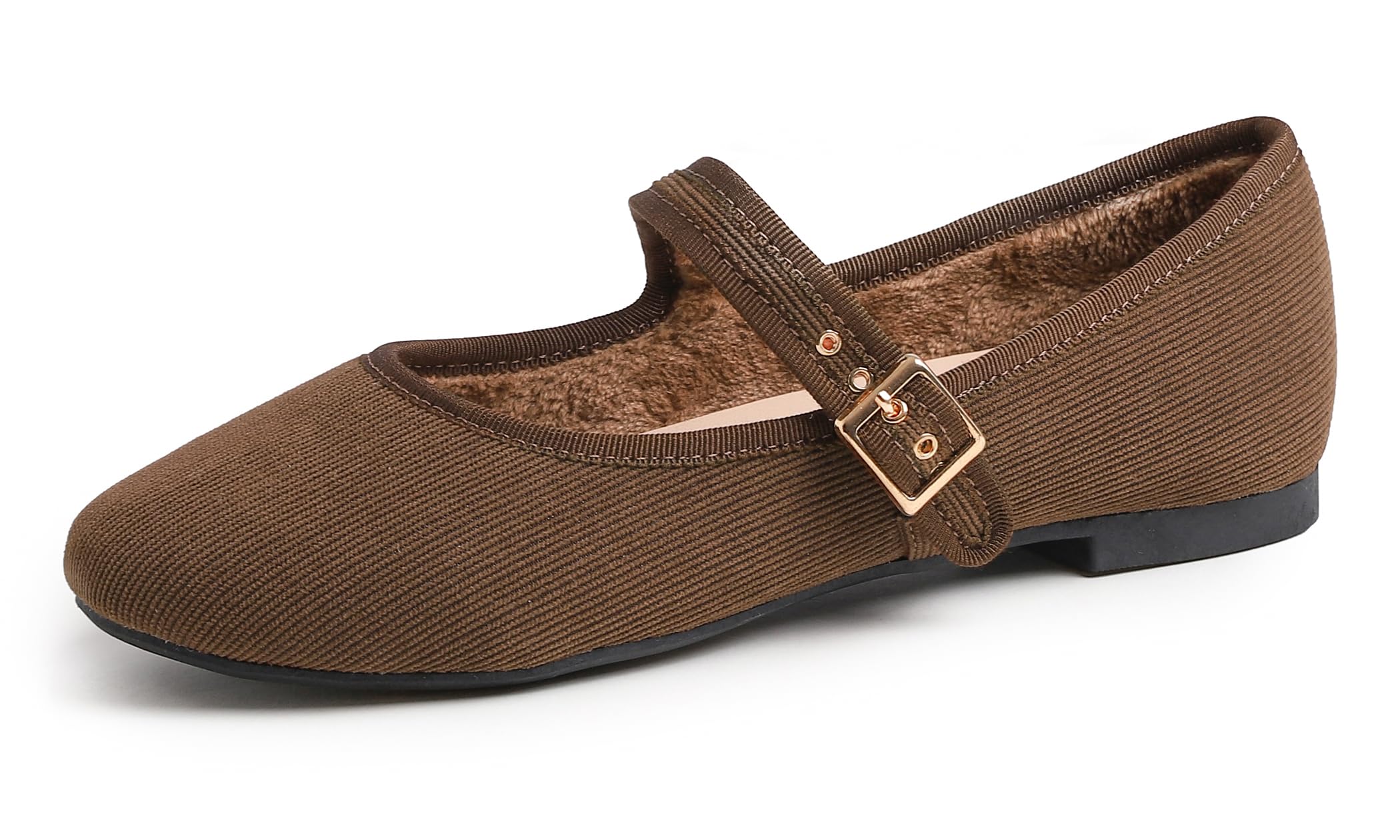 Feversole Women's Winter Mary Jane Fashion,Elegant Women's Casual Shoes Ballerin