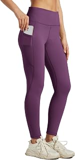 Willit Leggings da donna foderati in pile termici invernali da yoga pantaloni caldi da corsa con tasche