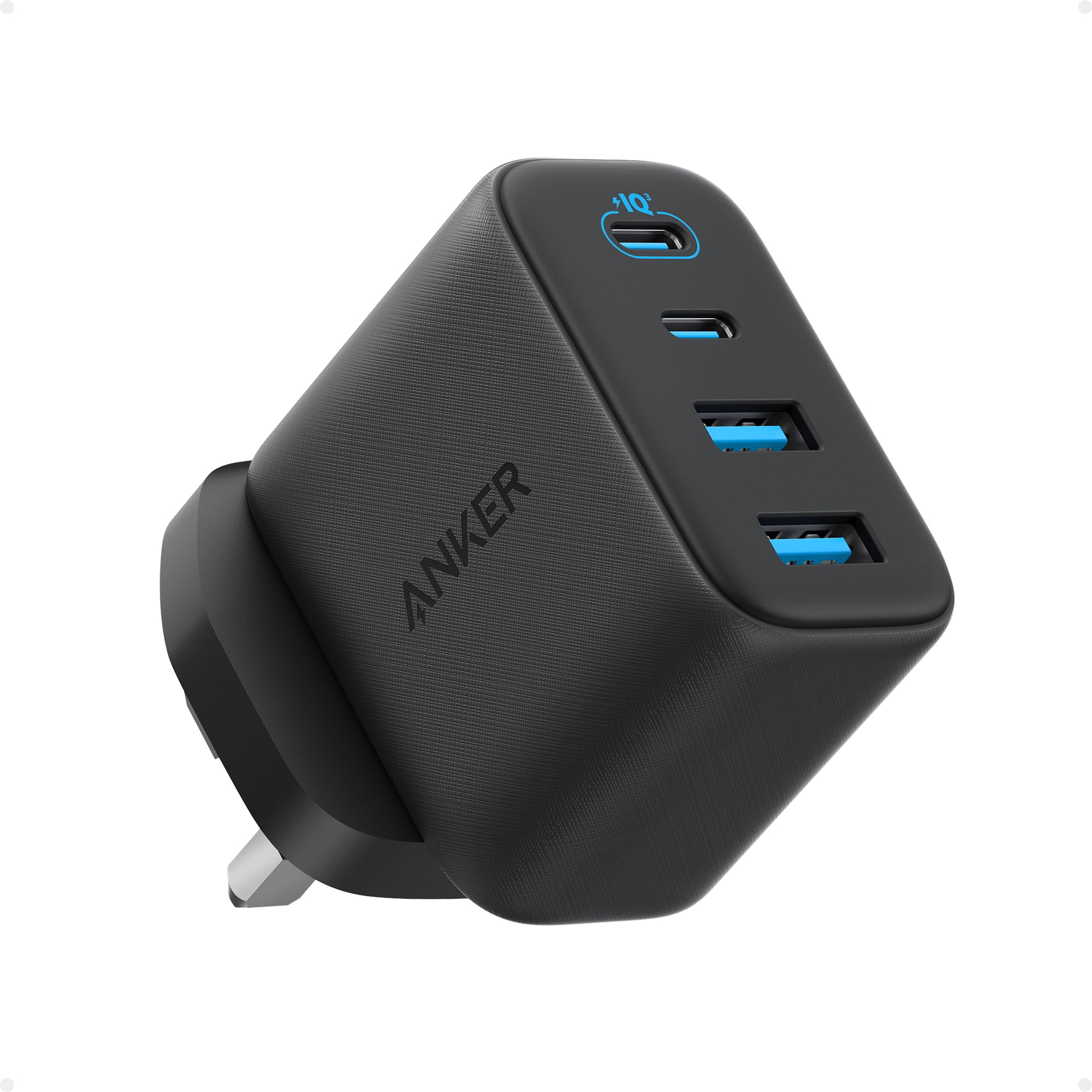 Anker Zolo 50W USB C Plug, 4-Port USB C Charger, 2 USB-C & 2 USB-A | Compact Fas