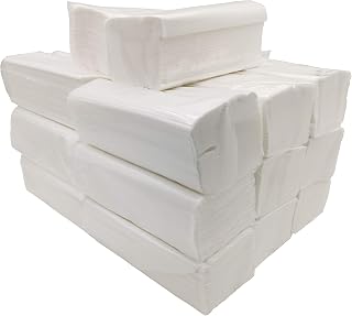 Limpiezabarata Zig Zag Fabric Hand Drying Paper Towel, Laminated Double | Virgin Cellulose, Double Layer, Fluffy Embossing, 21 x 22 cm, 20 Packs of 150