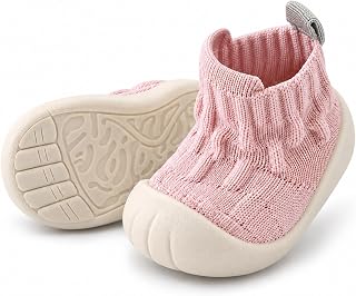 Baby First Walking Shoes for Boys Girls,Non-Slip Breathable Infant Toddler Soft Sole Sock Shoes for 6-24 Months