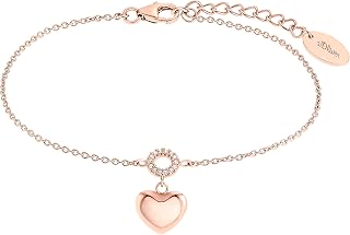 s.Oliver Herren Schmuck – Armband aus 925er Silber mit Herzen – Klassisch, Zeitlos und Elegant – Perfekte Geschenkidee