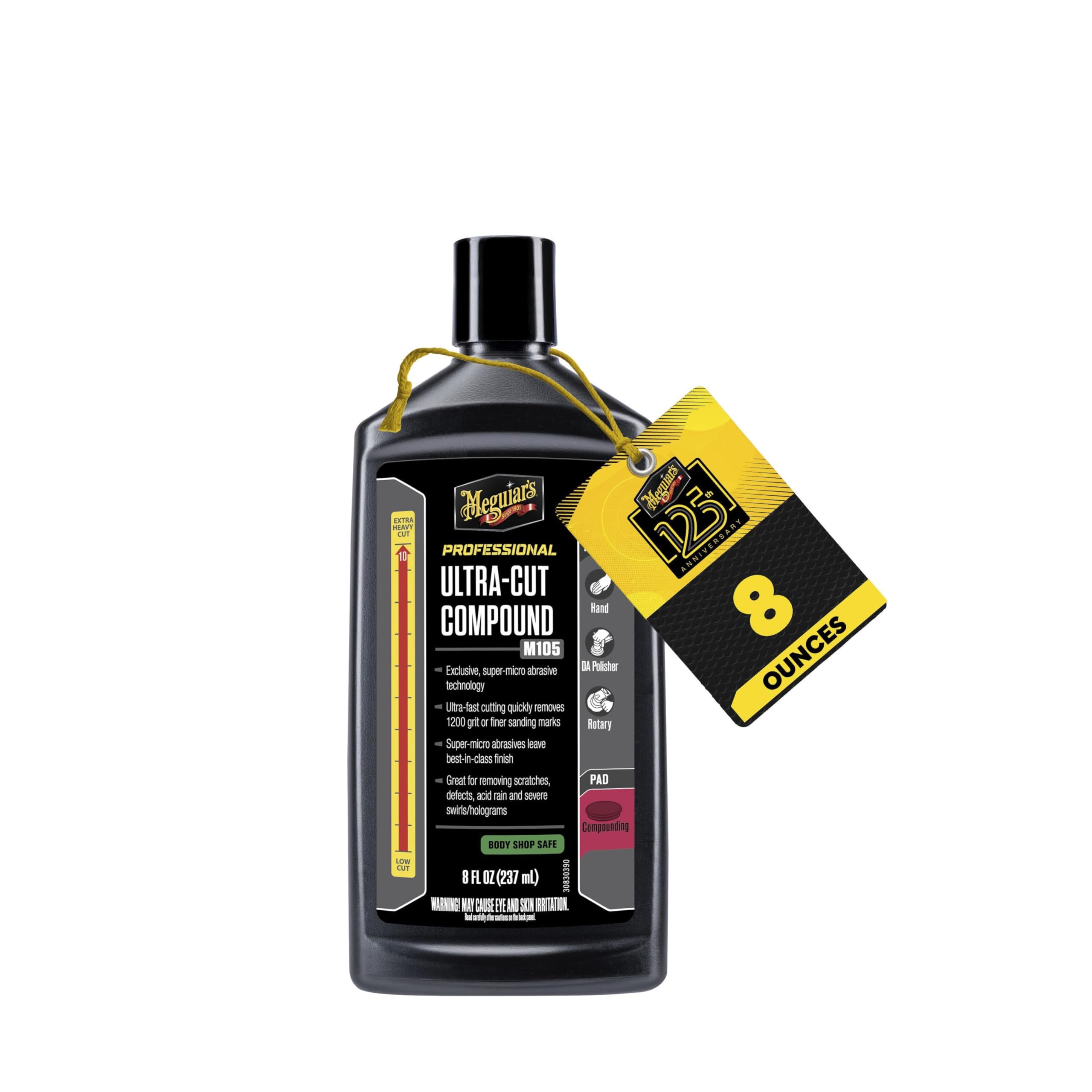 Meguiar's Professional M105 Ultra Cut Compound, 8oz | Car Rubbing Compound , Rem