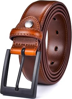 Men's Genuine Leather Dress Belt, Handmade, 100% Cow Leather, Fashion & Classic Designs for Work Business and Casual