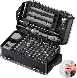 115 in 1 Precision Screwdriver Set, Professional Magnetic Repair Tool Kit, Small Screwdriver for Phone, Computer, Watch, Laptop, Glasses, Electronic-Magnetic, Handle