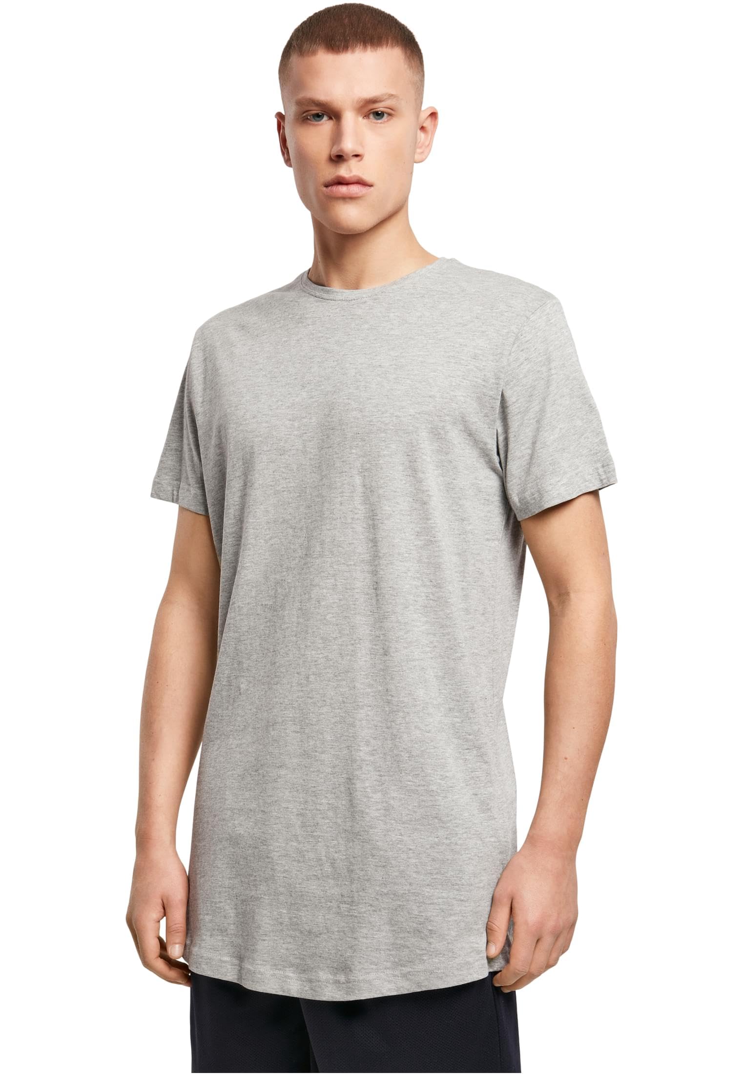 Build Your Brand Shaped Long Tee Men's Short Sleeve T-Shirt (Pack of 1)